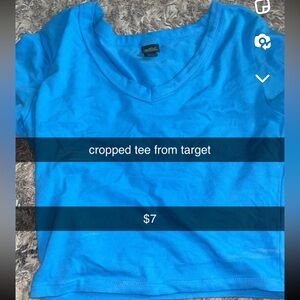 Cute blue target crop top like new